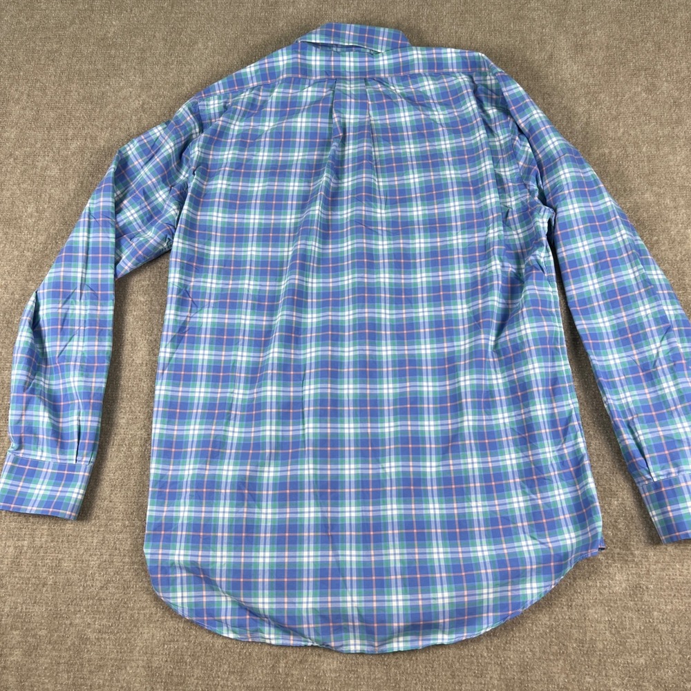 Vineyard Vines Performance Blue Plaid Button Down Slim Fit Murray Shirt Medium - Picture 3 of 7